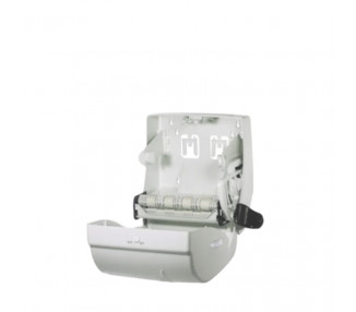 DISPENSER P/ PAPEL HIGIENICO ALTO MT ACERO Y PVC NEGRO