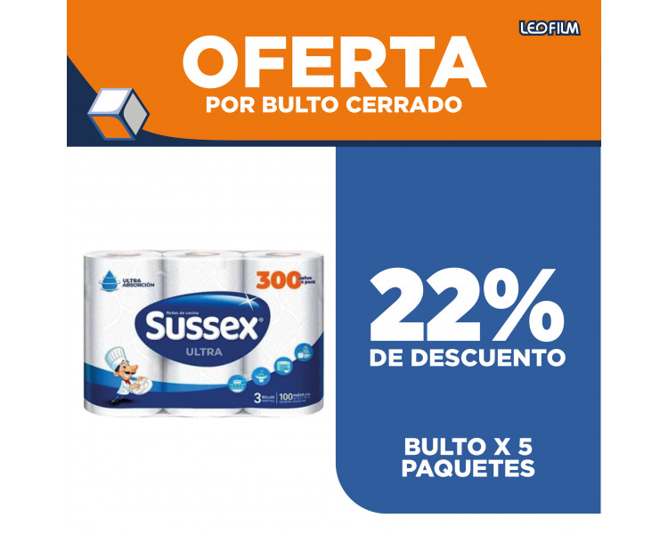 ROLLO COCINA SUSSEX ULT.3X100 PAÑOS - 5698 [OFx5]