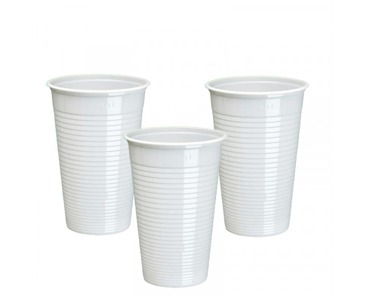 VASO PLASTICO 330CC - GASE BLANCO (X100)