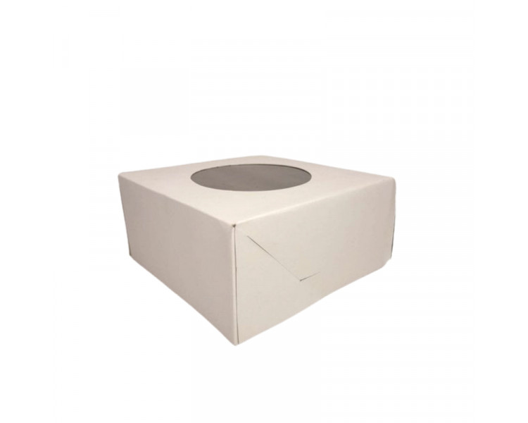 CAJA MINITORTA C/VENTANA PVC 16X16X8