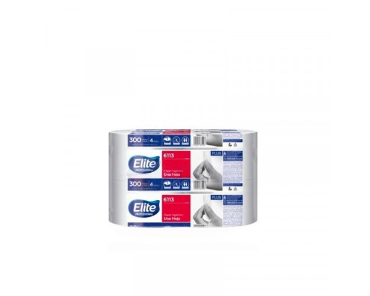 PAPEL HIGIENICO "ELITE"300MTS.X 4U.S/H JUMBO PLUS C.CH-6113