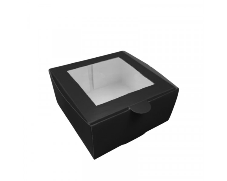 CAJA FORRADA NEGRA C/ VISOR (27X17X5) XU.