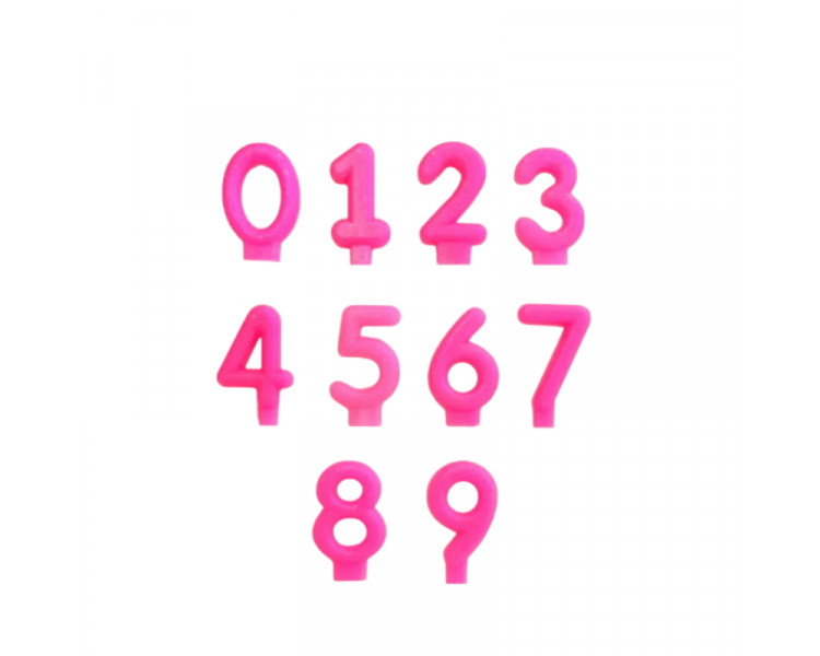 VELAS DE CUMPLEAÑOS NUMERO 6 ROSA - 741