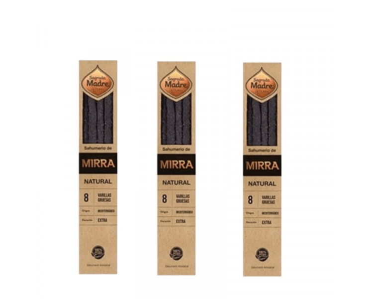 SAHUMERIOS SAGRADA MADRE  MIRRA NATURAL X8U. - 603