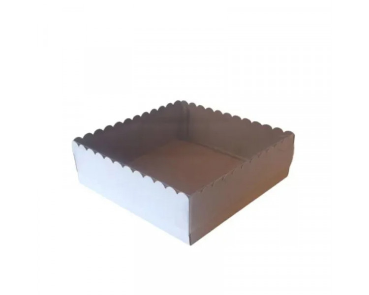 CAJA CARTULINA IMPRESA C/TAPA CRISTAL 25X25X8 XU