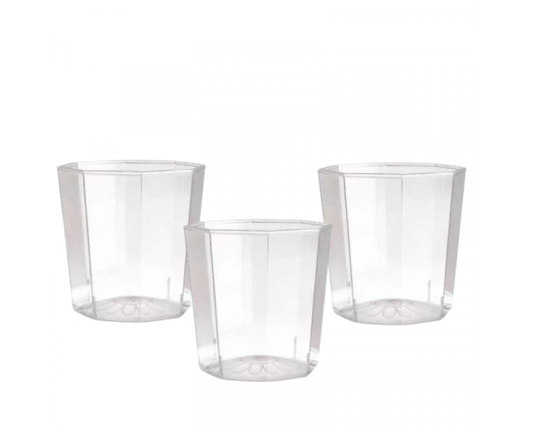 VASO OCTOGONAL CRISTAL 200CC (X1)