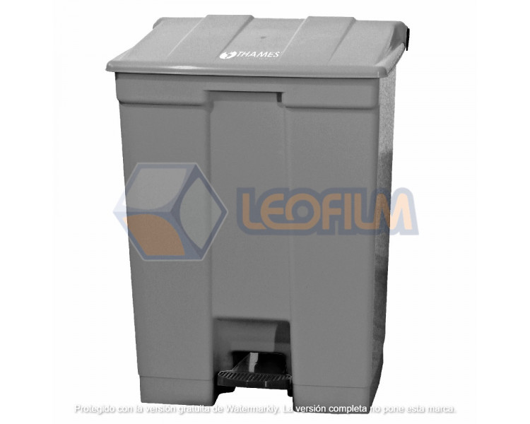 CESTO C/ PEDAL RECT.60LTS. GRIS STEPPRO (THM)