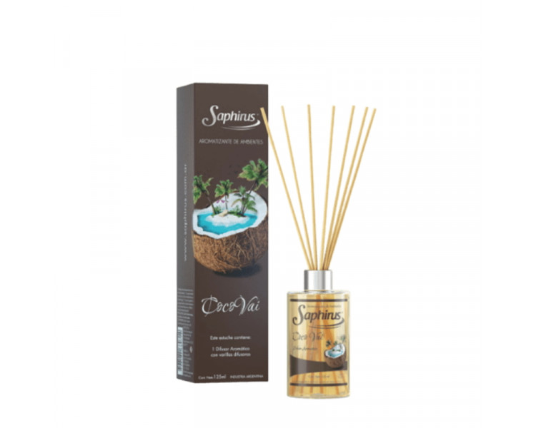 DIFUSORES AROMATICOS COCO VAI SAPHIRUS X 125ML. - 376