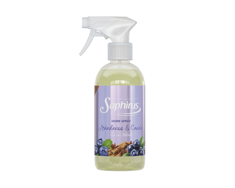 AROMATIZADOR HOME SPRAY ARANDANOS & CANELA SAPHIRUS X 500ML. - 677
