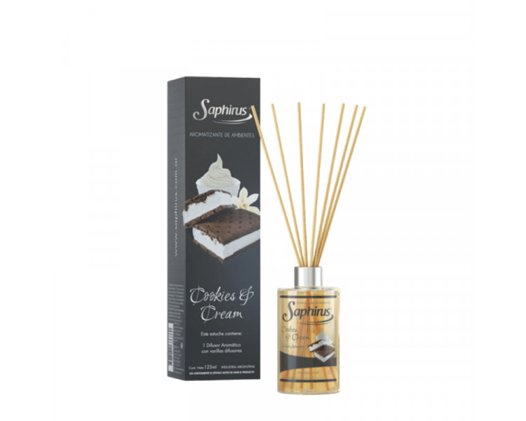 DIFUSORES AROMATICOS COOKIES Y CREAM SAPHIRUS X 125ML. - 376