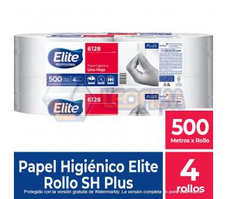 PAPEL HIGIENICO "ELITE"500MT.X 4U.S/H JUMBO PLUS C/GR.-6128