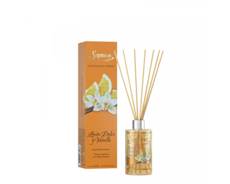 DIFUSORES AROMATICOS LIMON DULCE Y VAINILLA SAPHIRUS X 125ML. - 376