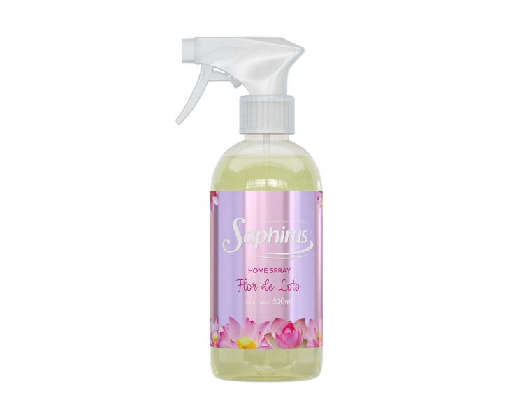 AROMATIZADOR HOME SPRAY FLOR DE LOTO SAPHIRUS X 500ML. - 677