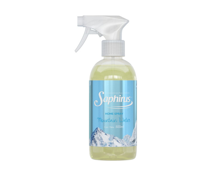 AROMATIZADOR HOME SPRAY MOUNTAIN WATER SAPHIRUS X 500ML. - 677