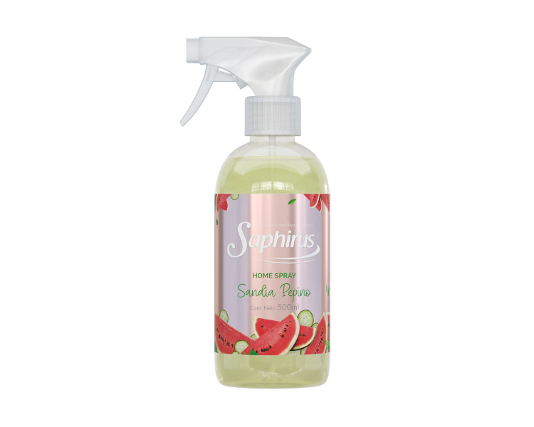 AROMATIZADOR HOME SPRAY SANDIA - PEPINO SAPHIRUS X 500ML. - 677