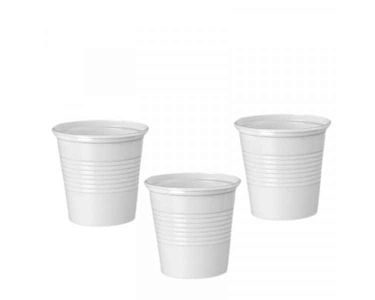 VASO PLASTICO 110CC - GASE BLANCO (X100)