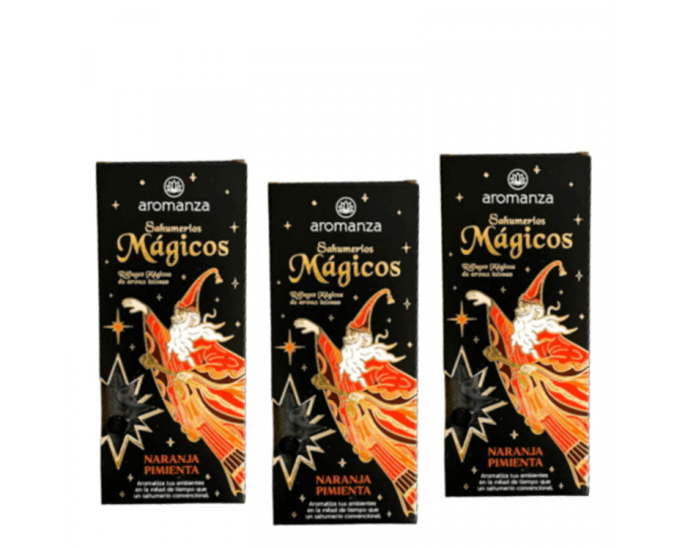 SAHUMERIOS MAGICOS AROMANZA NARANJA PIMIENTA X10 - 1296
