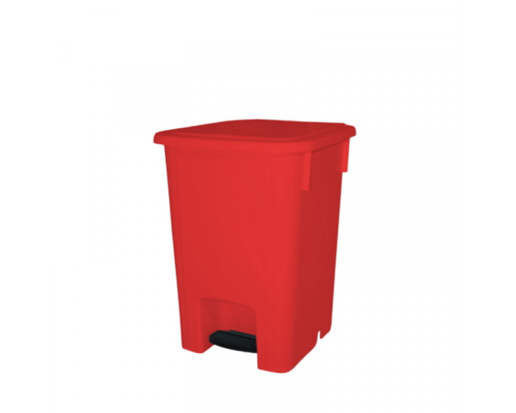CESTO C/ PEDAL RECT.15LTS. ROJO STEPPRO (THM)