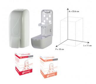 DISPENSER P/JABON LIQ.BAG IN BOX PVC BLANCA 800ML