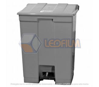 CESTO C/ PEDAL RECT.60LTS. GRIS STEPPRO (THM)