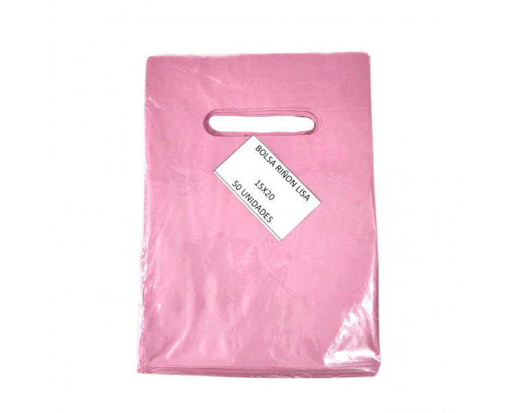 BOLSA TROQUEL AD ECO LISA 15X20 ROSA (X50)
