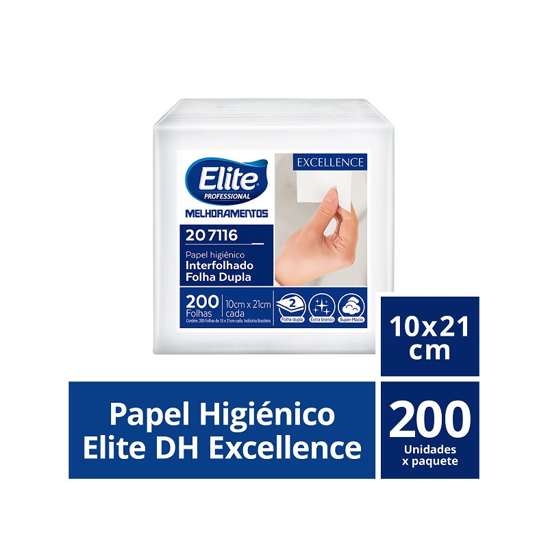 PAPEL HIGIENICO INTERCALADO "ELITE"X200 H.PAQ. - COD.207116 *