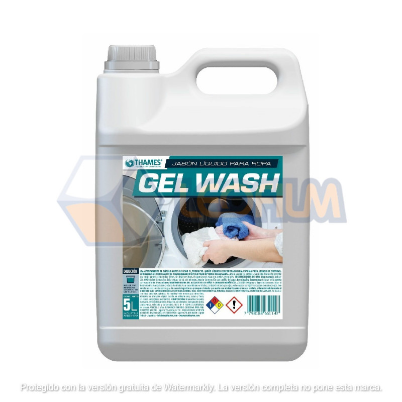 JABON LIQ P/ ROPA GEL WASH X 5LTS.( THM )