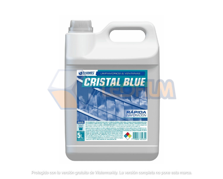 LIMPIADOR VIDRIOS CRISTAL BLUE X 5 LTS.( THM )