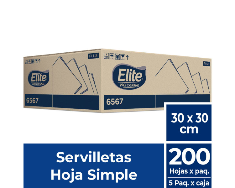 SERVILLETAS "ELITE"CRISTAL 30X30 GRANEL X1000-6567