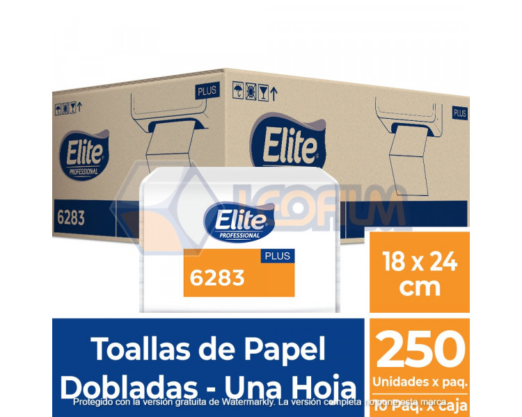 TOALLA INTERC. "ELITE"4P BLANCA SH 250HX10 - 6283