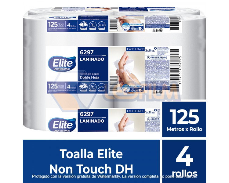 TOALLA ROL "ELITE" NON TOUCH DH 125MTS.X4U.- 6297