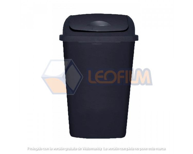 CESTO C/TAPA REBASTIBLE 50LTS.NEGRO - 0926