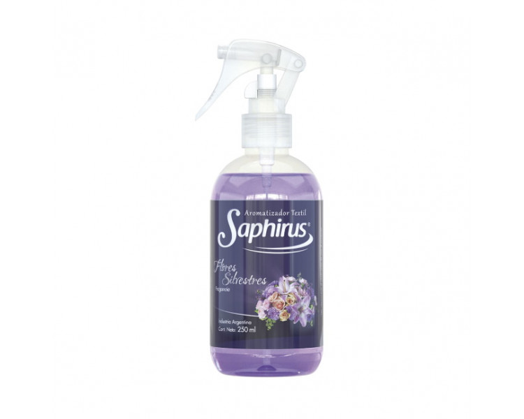 AROMATIZADOR TEXTIL FLORES SILVESTRES SAPHIRUS X 250ML.