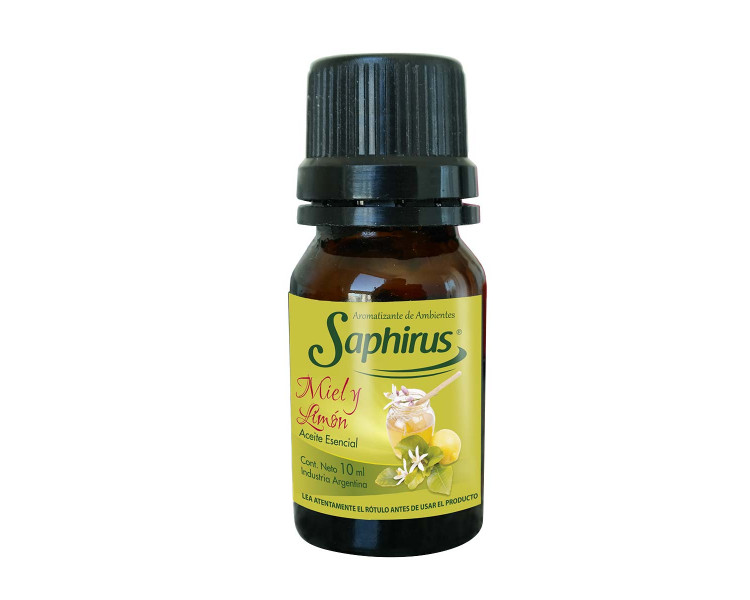 AROMATIZANTE ACEITE P/HORNILLO MIEL Y LIMON SAPHIRUS 10ML.