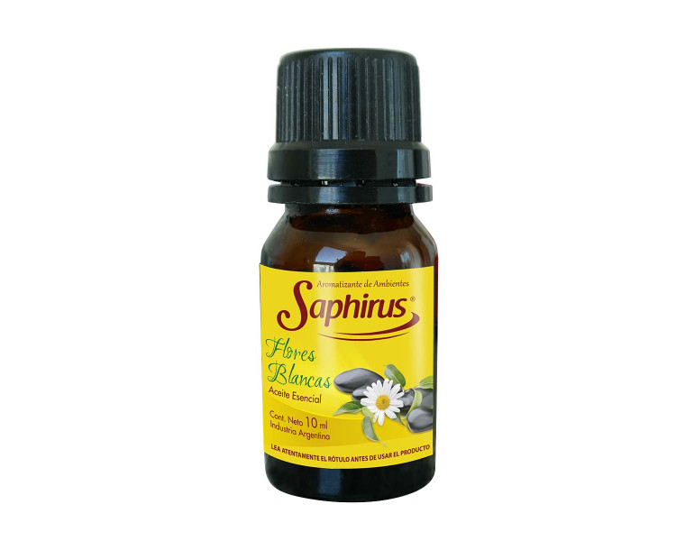 AROMATIZANTE ACEITE P/HORNILLO FLORES BLANCAS SAPHIRUS 10ML.