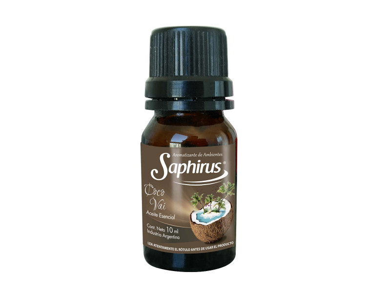 AROMATIZANTE ACEITE P/HORNILLO COCO VAI SAPHIRUS 10ML.