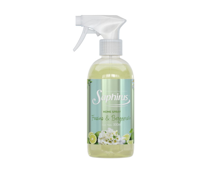 AROMATIZADOR HOME SPRAY FRESIAS & BERGAMOTA SAPHIRUS X 500ML.