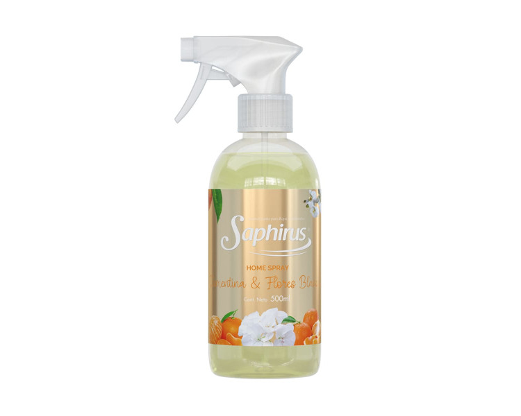 AROMATIZADOR HOME SPRAY FLORES BLANCAS SAPHIRUS X 500ML.