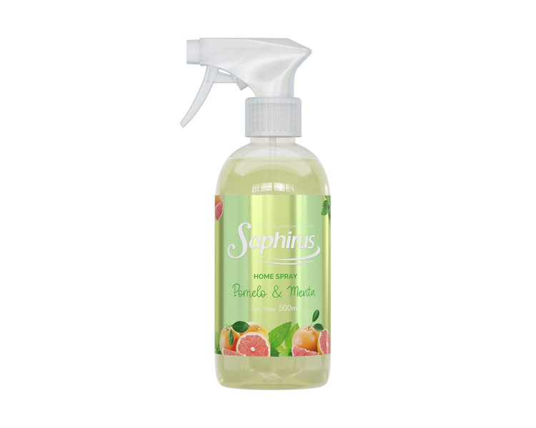 AROMATIZADOR HOME SPRAY POMELO & MENTA SAPHIRUS X 500ML.