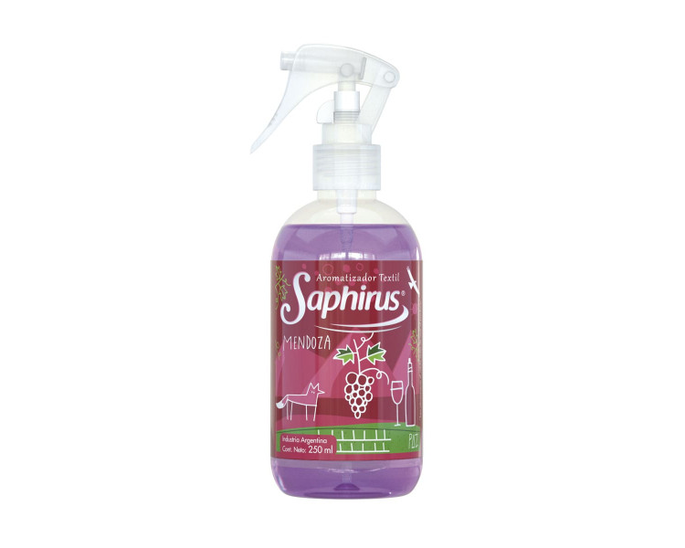 AROMATIZADOR TEXTIL UVA - MENDOZA SAPHIRUS X 250ML.