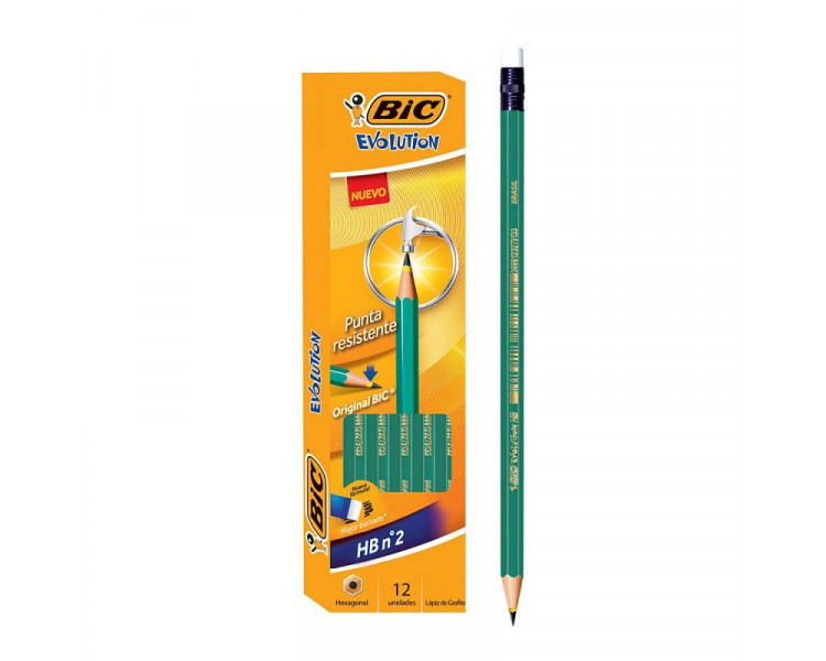 LAPIZ NEGRO BIC EVOLUTION HB N°2 (XU.)-000530