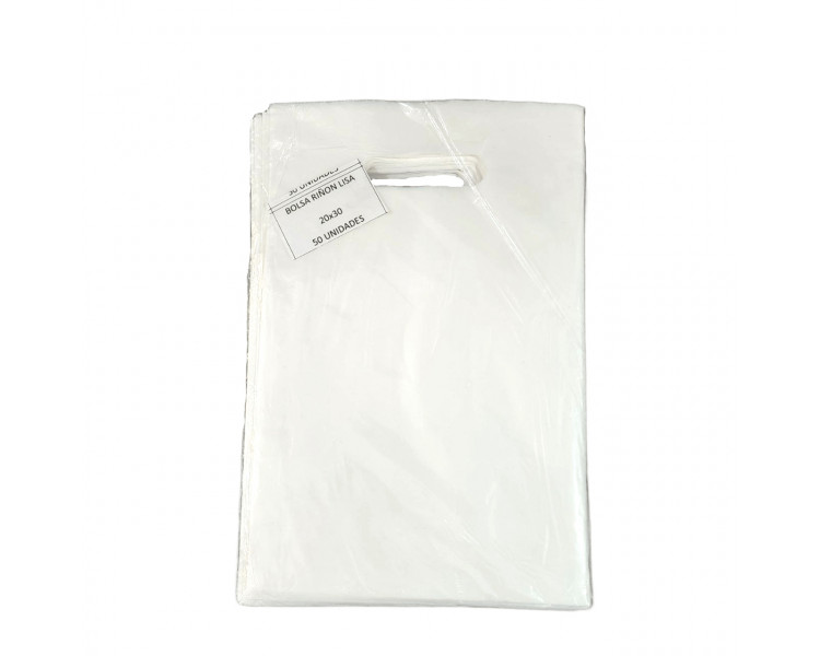 BOLSA TROQUEL AD ECO LISA 20X30 BLANCA (X50)
