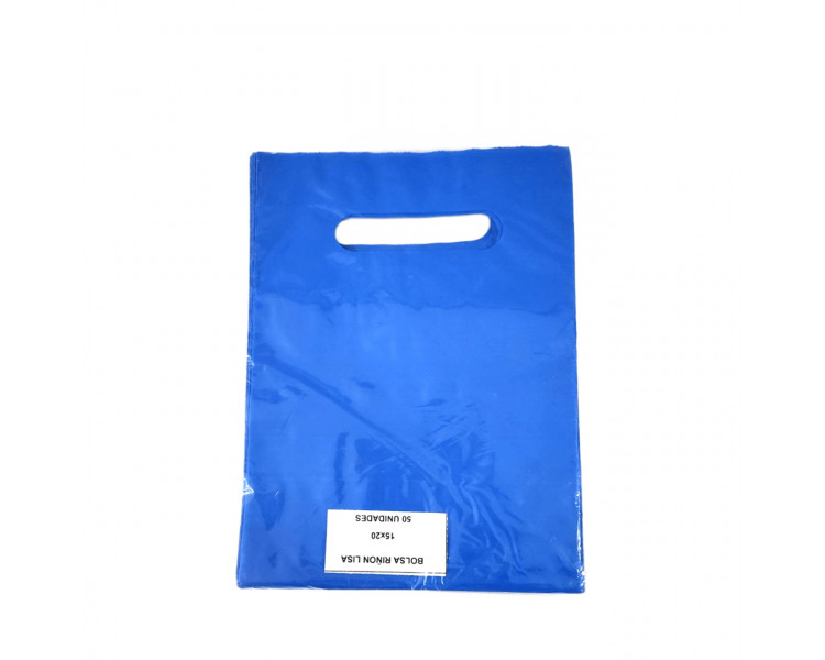 BOLSA TROQUEL AD ECO LISA 15X20 AZUL FRANCIA (X50)